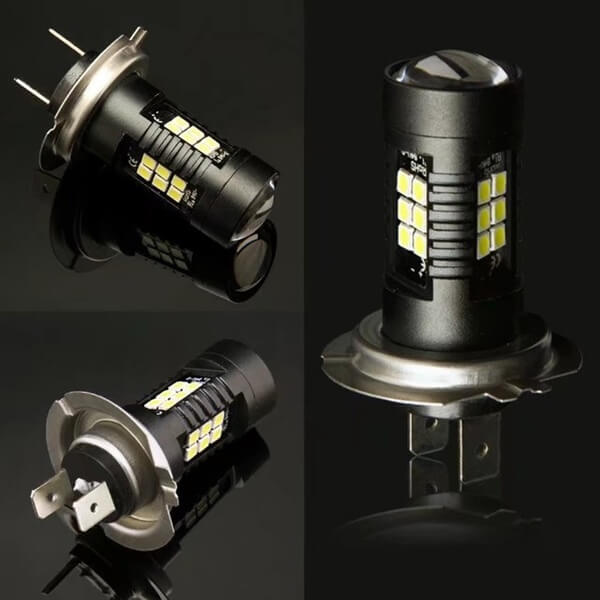 NEW-2Pcs 3030 21Smd H7 High Power 6500K Super White Led Fog Lights Driving Bulbs Fog Lights For Cars