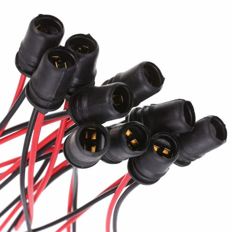 NEW-10Pcs T10 W5W Wedge Light Bulb Socket Connector Holder for Auto Car Truck Boat