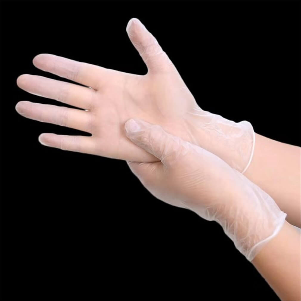 100 PCS Transparent Disposable PVC Gloves Dishwashing/Kitchen/Medical /Latex/Rubber/Garden Gloves Universal For Home Cleaning