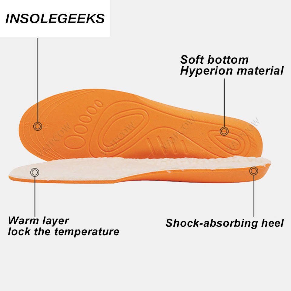 Keep Warm Heated Insole Cashmere Thermal Insoles Thicken Soft Breathable Winter Sport Shoes For Man Woman Boots Pad Sole