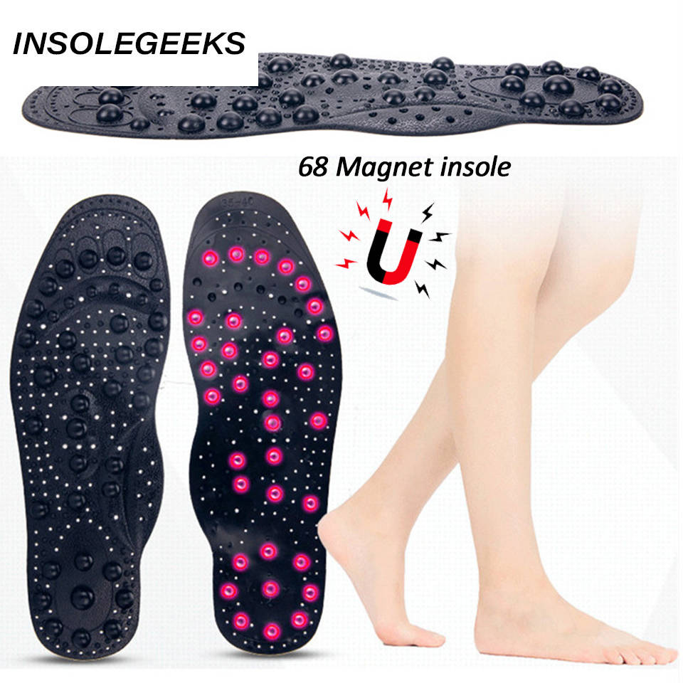 Enhanced Upgrade 68 Magnetic Massage Insole Foot Acupuncture Point Therapy Insole Cushion Body Detox Slimming Magnetic