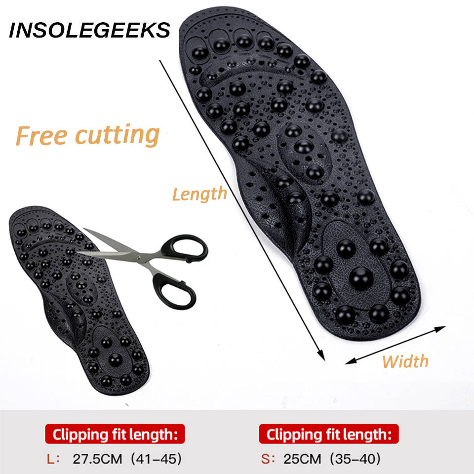 Enhanced Upgrade 68 Magnetic Massage Insole Foot Acupuncture Point Therapy Insole Cushion Body Detox Slimming Magnetic