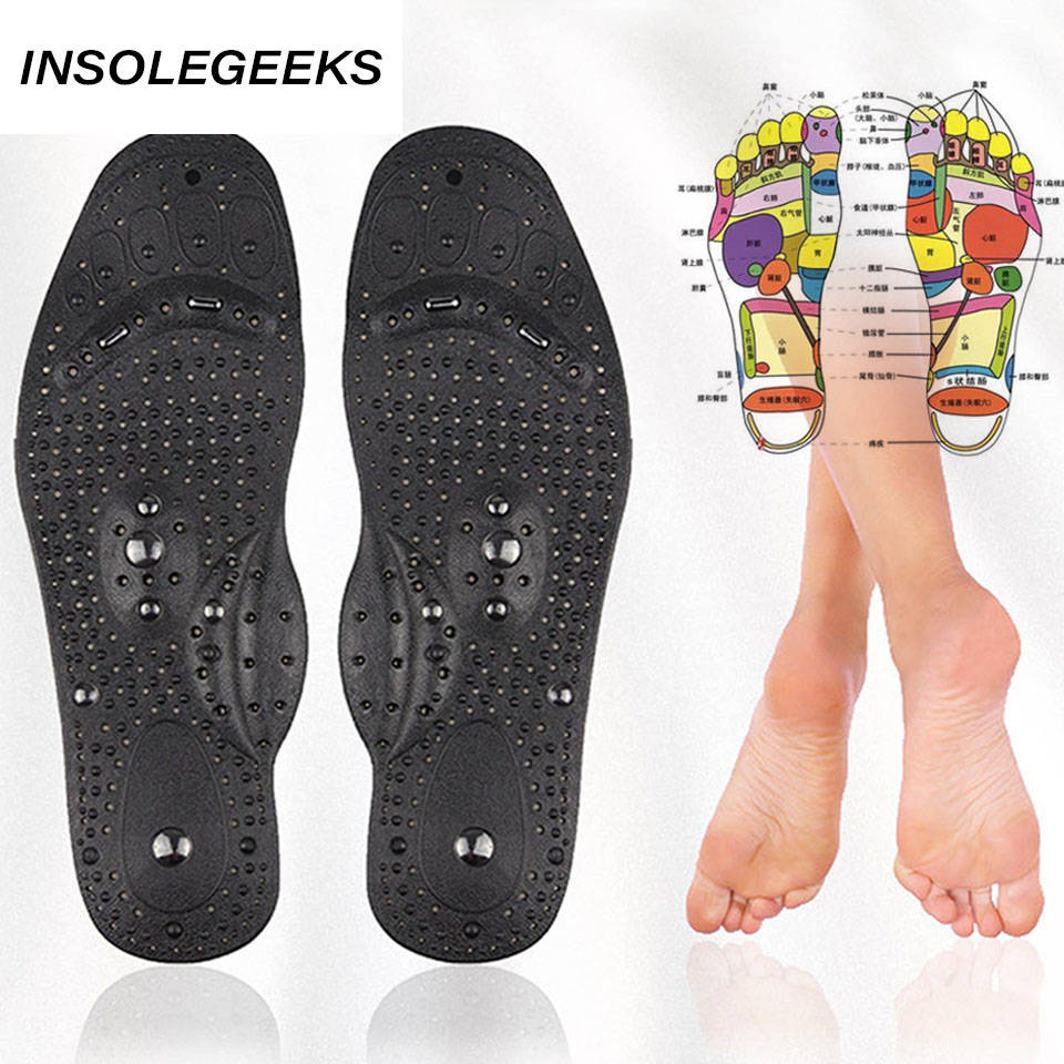 Enhanced Upgrade 68 Magnetic Massage Insole Foot Acupuncture Point Therapy Insole Cushion Body Detox Slimming Magnetic