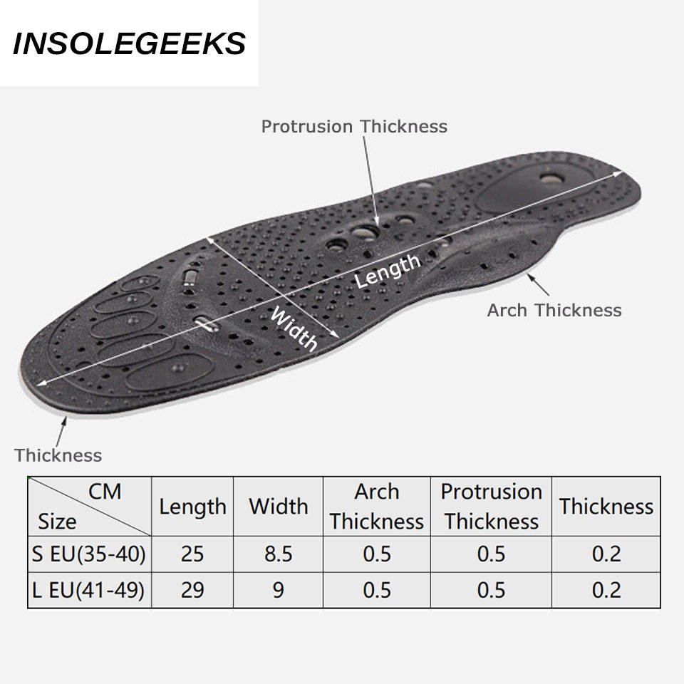 Enhanced Upgrade 68 Magnetic Massage Insole Foot Acupuncture Point Therapy Insole Cushion Body Detox Slimming Magnetic