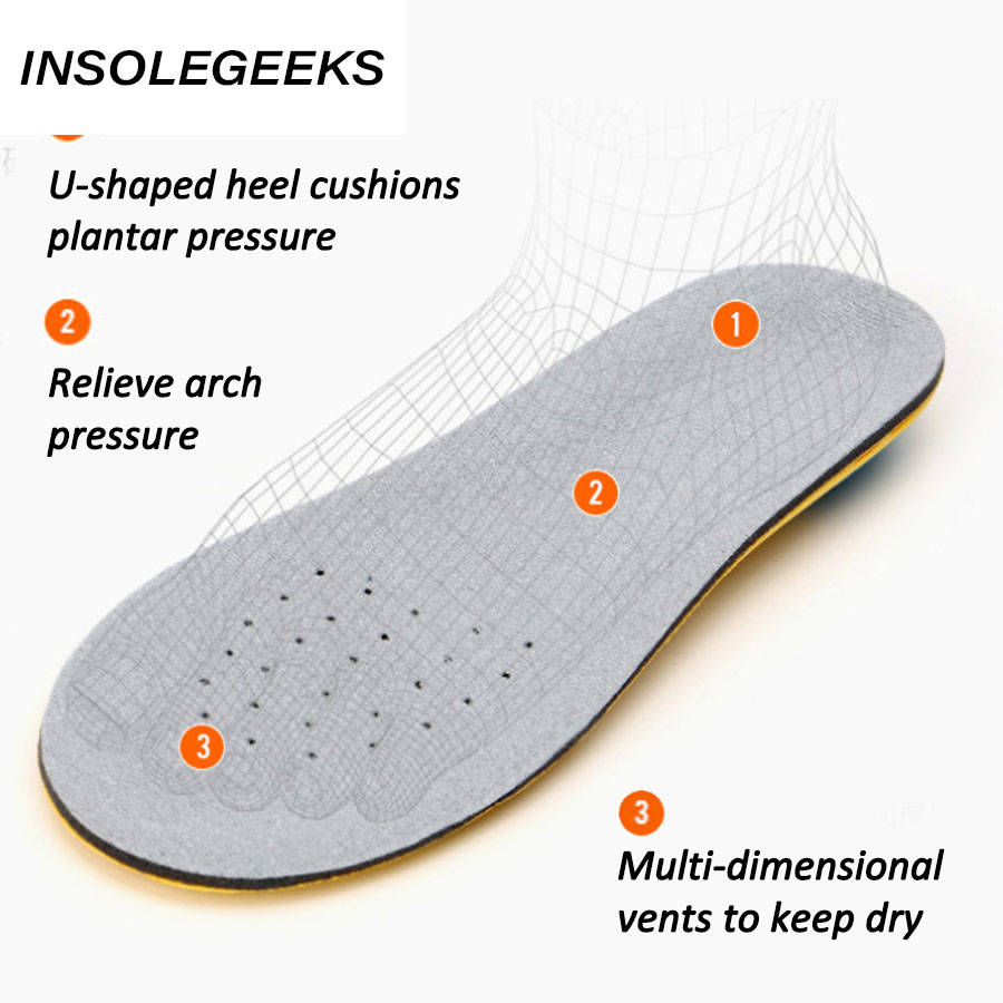 Shoe Inserts Pad Soft Sport Insoles Memory Foam Breathable Outdoor Running Silicone Gel Heel Cushion Orthopedic insole