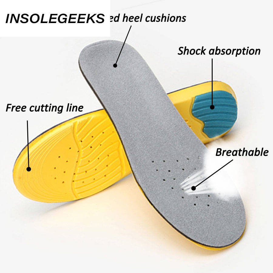 Shoe Inserts Pad Soft Sport Insoles Memory Foam Breathable Outdoor Running Silicone Gel Heel Cushion Orthopedic insole