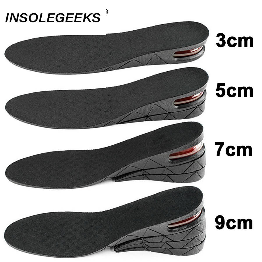 1.5-9cm Invisible Height Increase Insole Cushion Height Lift Adjustable Cut Shoe Heel Insert Taller Support Absorbant Foot Pad