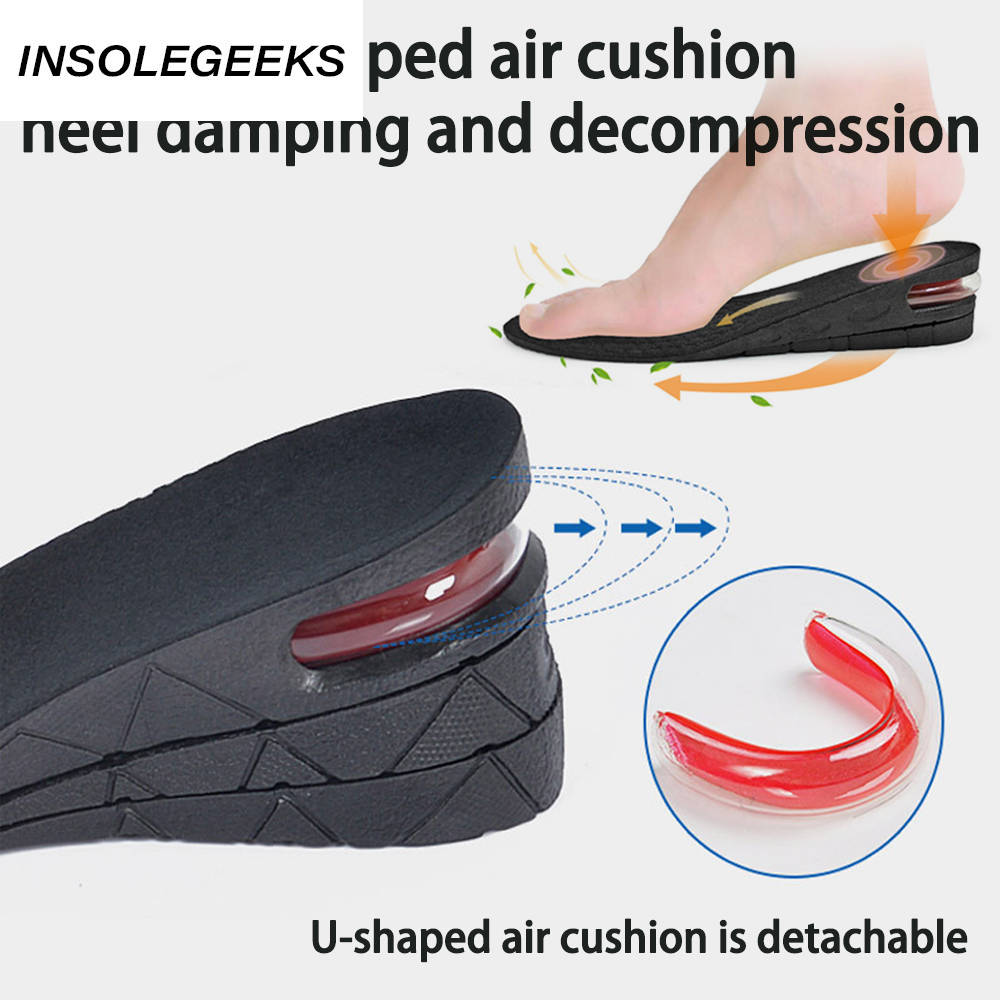 1.5-9cm Invisible Height Increase Insole Cushion Height Lift Adjustable Cut Shoe Heel Insert Taller Support Absorbant Foot Pad