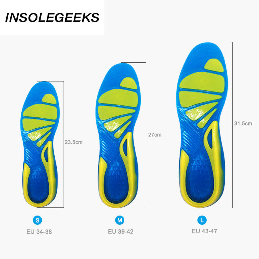 Silicon Gel Insoles Foot Care for Plantar Fasciitis orthopedic Massaging Shoe Inserts Shock Absorption Shoe pad Unisex