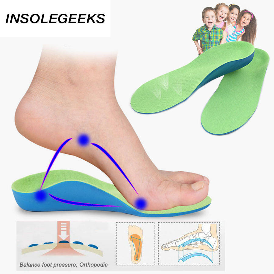 3D Orthotic Insoles flat feet for kids and Children Arch Support insole for X-Legs child orthopedic shoes Foot Care