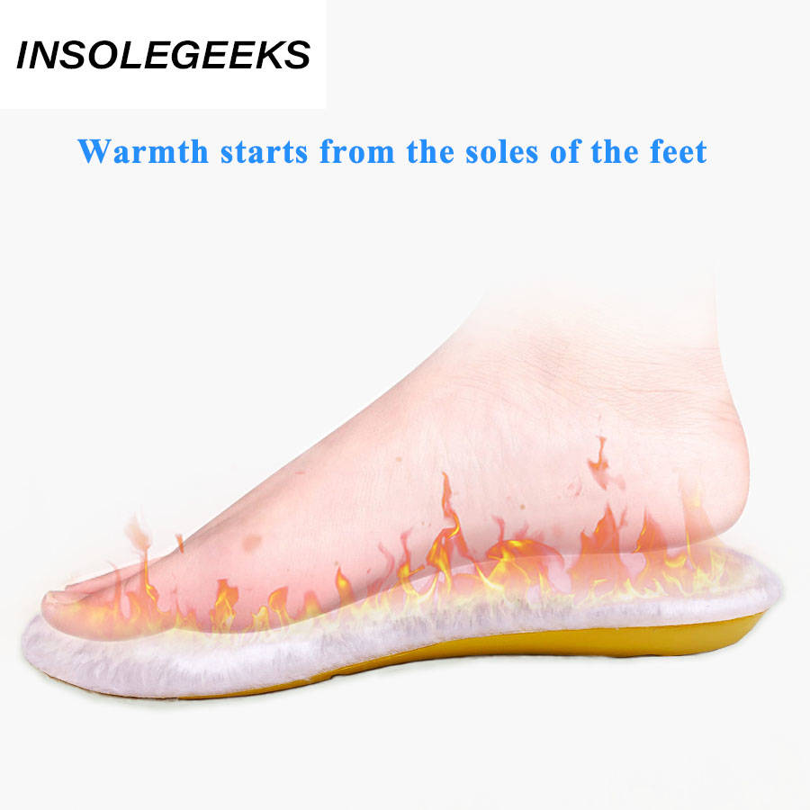 Winter Warm Heated Insoles Soles For Shoes Soft Thick Pad Warm Insoles Cashmere Thermal Insoles Snow Boots Fur Insoles Pads