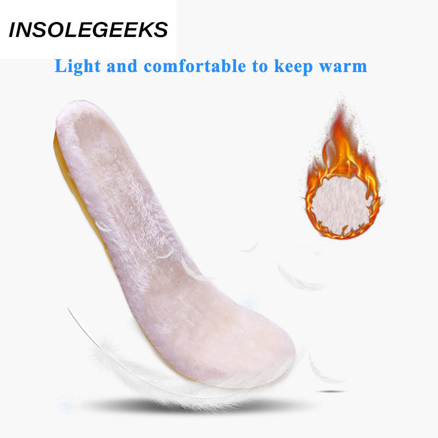 Winter Warm Heated Insoles Soles For Shoes Soft Thick Pad Warm Insoles Cashmere Thermal Insoles Snow Boots Fur Insoles Pads