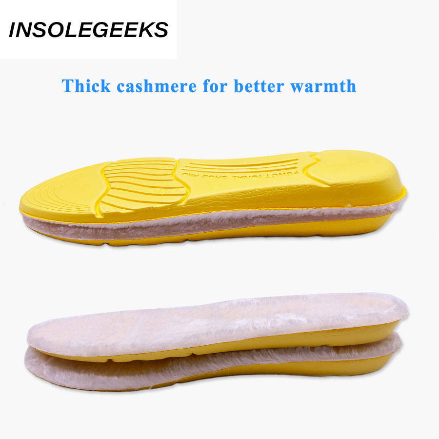 Winter Warm Heated Insoles Soles For Shoes Soft Thick Pad Warm Insoles Cashmere Thermal Insoles Snow Boots Fur Insoles Pads