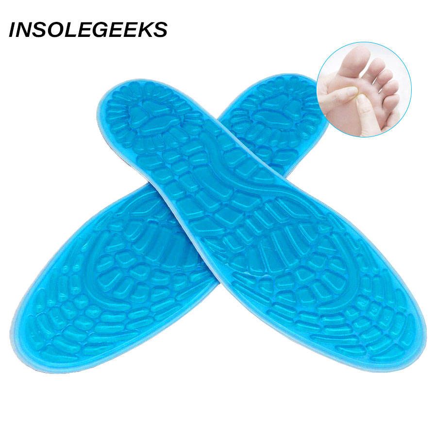 Silicone Insoles massaging Sport Shoe Pads Orthotic Arch Sport Shoe Foot Care Pad High Quality shock absorption Gel Insoles