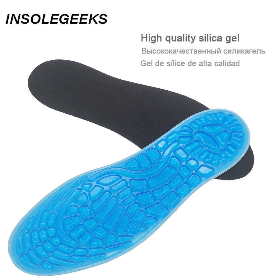 Silicone Insoles massaging Sport Shoe Pads Orthotic Arch Sport Shoe Foot Care Pad High Quality shock absorption Gel Insoles