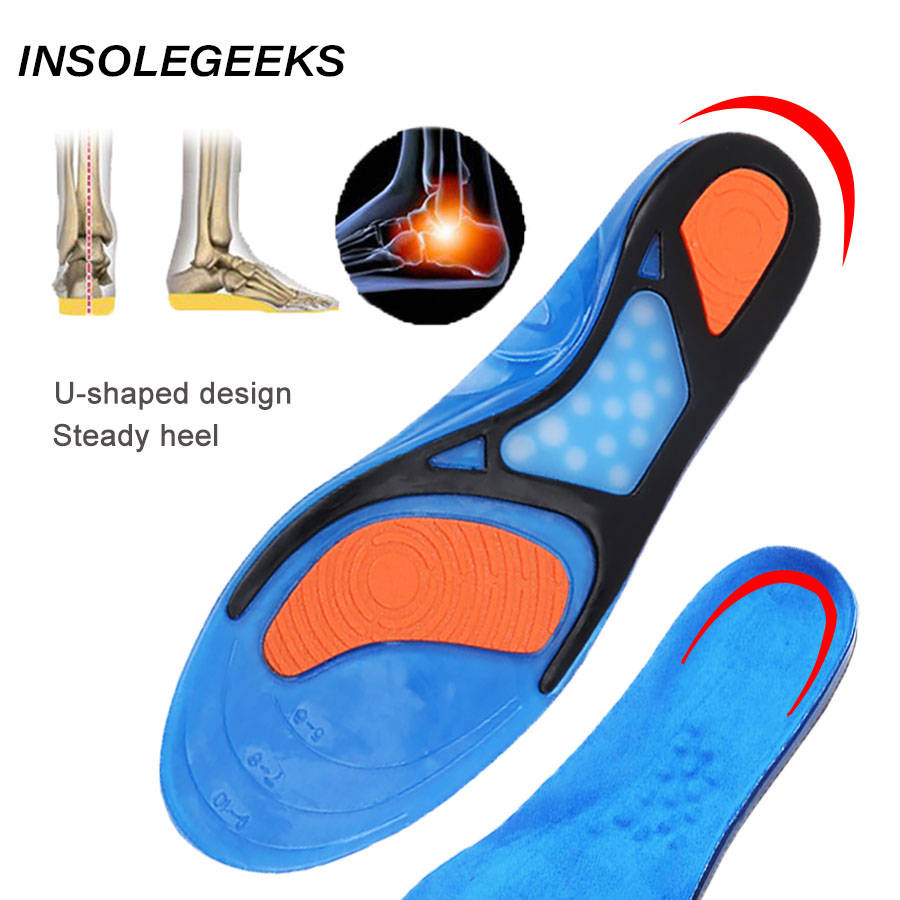 gel insoles top quality breathable comfortable silicone inserts deodorant shock absorption shoe insoles sport inserts