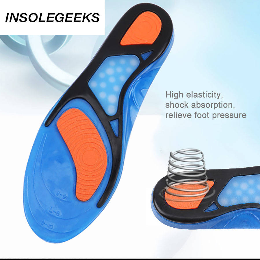 gel insoles top quality breathable comfortable silicone inserts deodorant shock absorption shoe insoles sport inserts