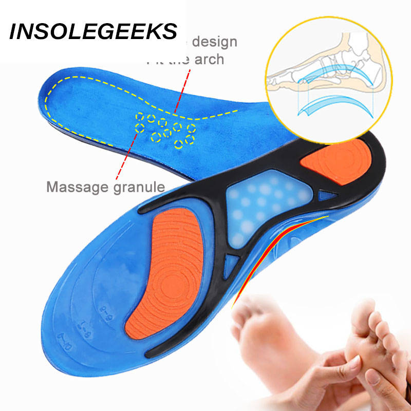 gel insoles top quality breathable comfortable silicone inserts deodorant shock absorption shoe insoles sport inserts