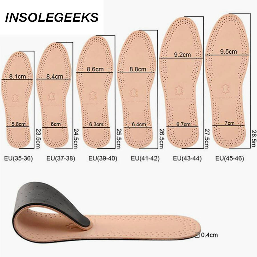 Sports leisure leather insoles for Flat Feet Inserts men and women shoes Pad Breathable sweat absorption Deodorant Shoes Insole