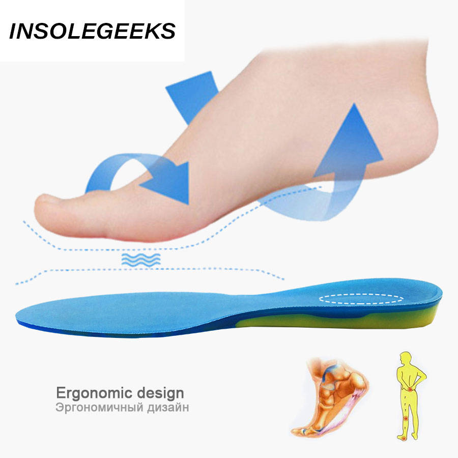 Silicone Non-Slip Gel Soft Sport Shoe Insoles Massaging Insole Orthopedic Foot Care For feet Shoes Sole Shock Absorption Pads