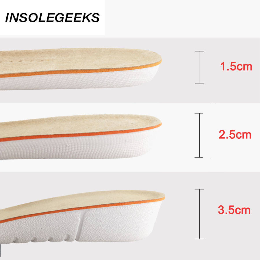 Height Increase Insole for Men/Women height increasing shoes pad Inserts Care Foot Pads Comfortable soles for shoes
