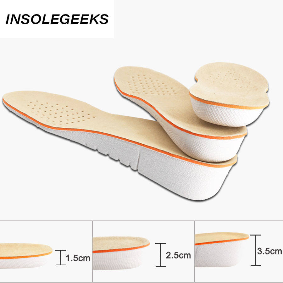 Height Increase Insole for Men/Women height increasing shoes pad Inserts Care Foot Pads Comfortable soles for shoes