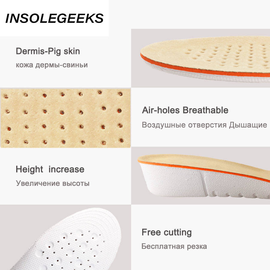 Height Increase Insole for Men/Women height increasing shoes pad Inserts Care Foot Pads Comfortable soles for shoes