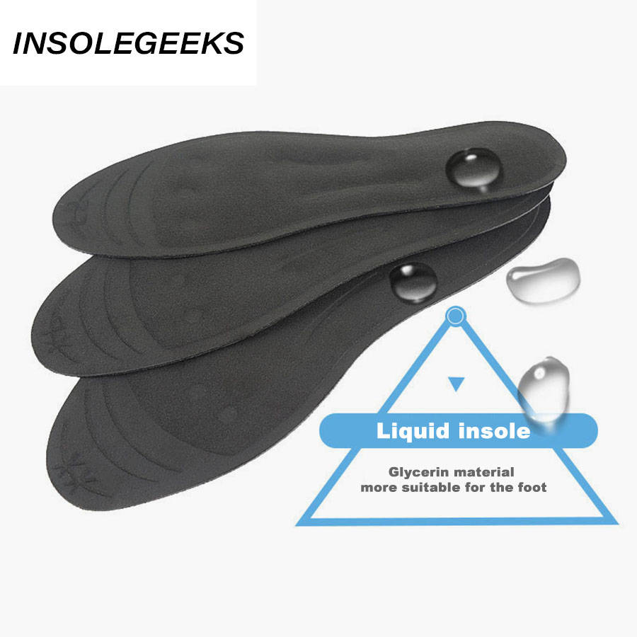 Liquid glycerin insoles massage insole TPU Shock absorption and decompression Running Sport Insoles men/women sweat pad