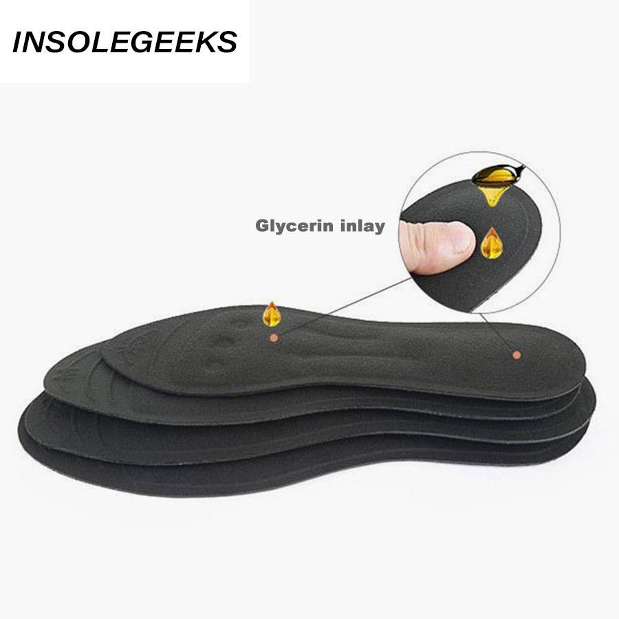 Liquid glycerin insoles massage insole TPU Shock absorption and decompression Running Sport Insoles men/women sweat pad