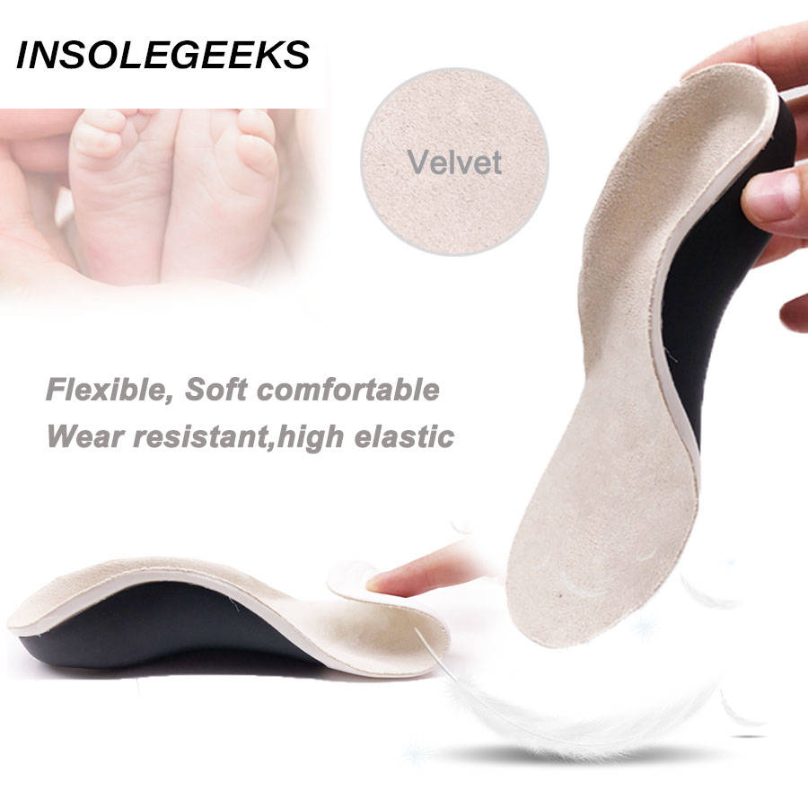 Orthopedic Insoles For Children Kids Arch Support Insoles Flat Foot Flatfoot X/O Leg Orthotic Shoe Heel Pad Inserts