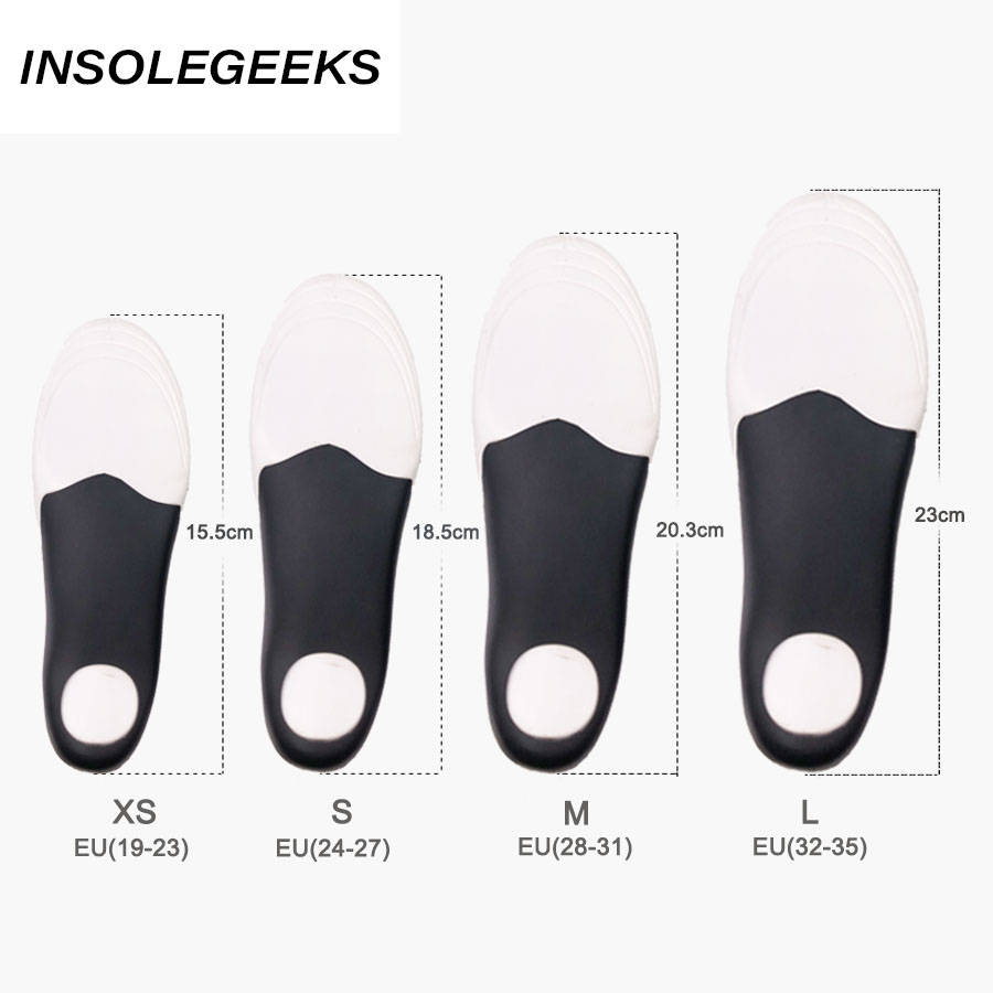 Orthopedic Insoles For Children Kids Arch Support Insoles Flat Foot Flatfoot X/O Leg Orthotic Shoe Heel Pad Inserts