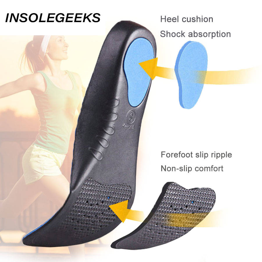 Flatfoot Orthotics Orthopedic insoles Arch Support Shoe Inserts Varus Feet Cushion Pads Care orthopedic plantillas para los