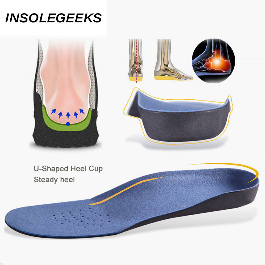 Flatfoot Orthotics Orthopedic insoles Arch Support Shoe Inserts Varus Feet Cushion Pads Care orthopedic plantillas para los