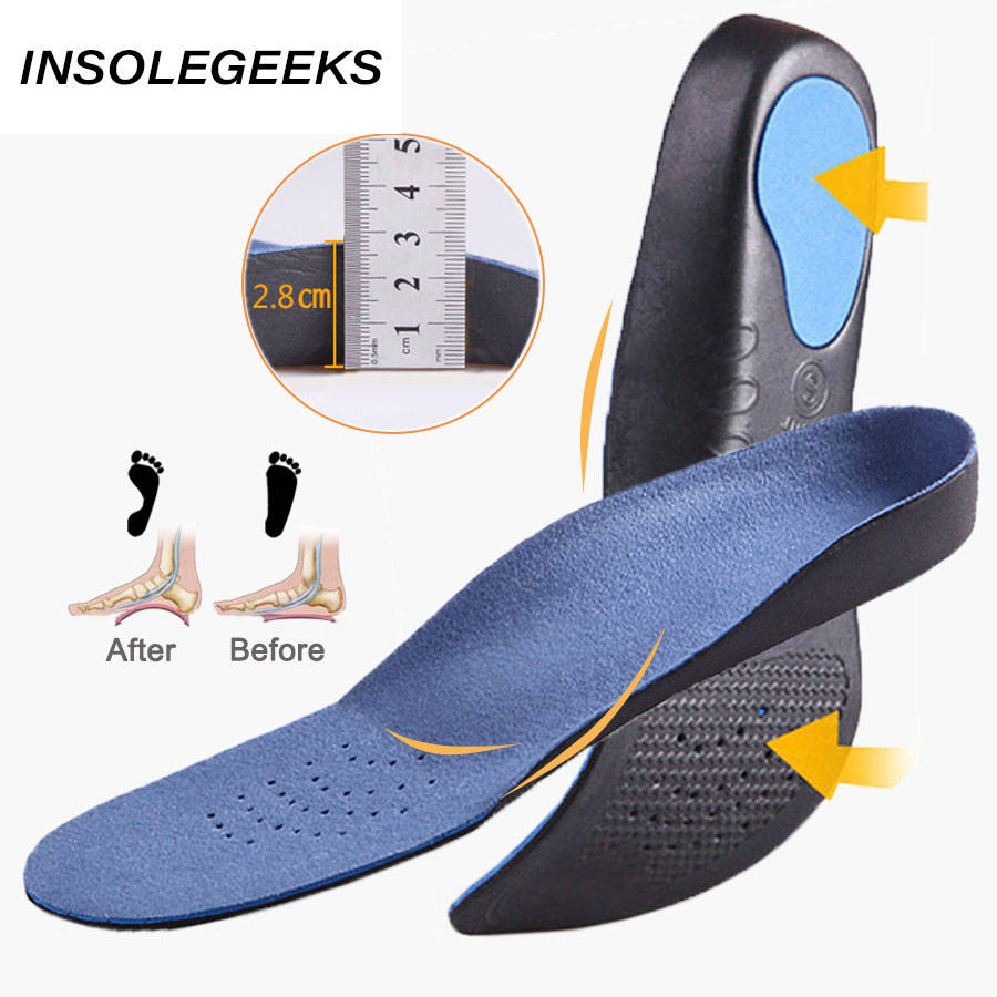 Flatfoot Orthotics Orthopedic insoles Arch Support Shoe Inserts Varus Feet Cushion Pads Care orthopedic plantillas para los