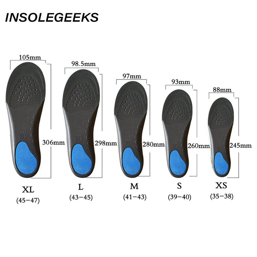 Flatfoot Orthotics Orthopedic insoles Arch Support Shoe Inserts Varus Feet Cushion Pads Care orthopedic plantillas para los