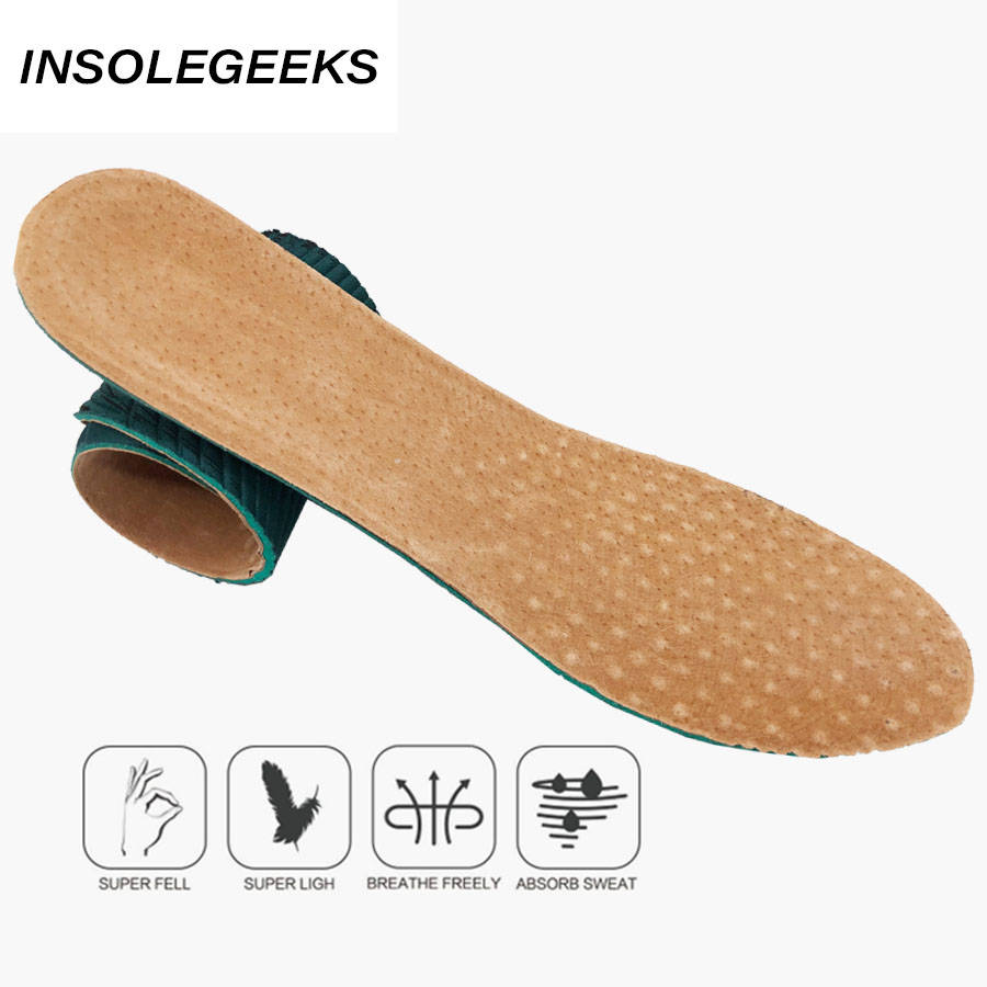 Leather Insole for men's and women leather shoes can be cut pigskin Comfortable Shock absorption Sweat Insoles