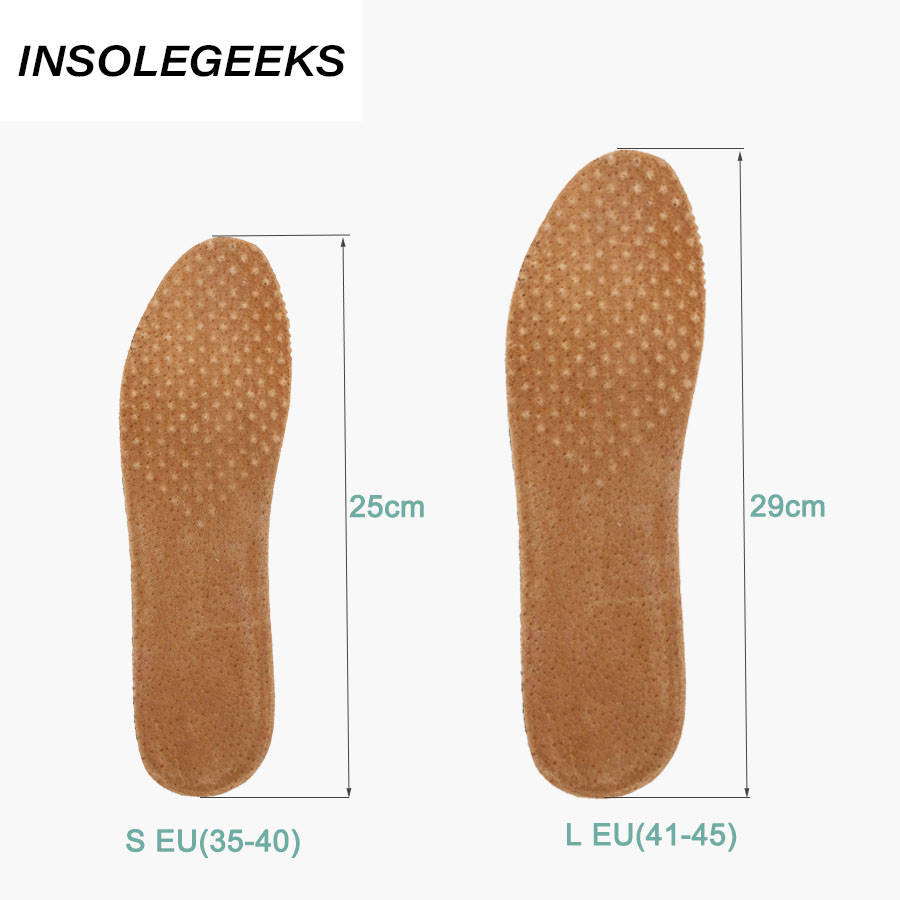 Leather Insole for men's and women leather shoes can be cut pigskin Comfortable Shock absorption Sweat Insoles