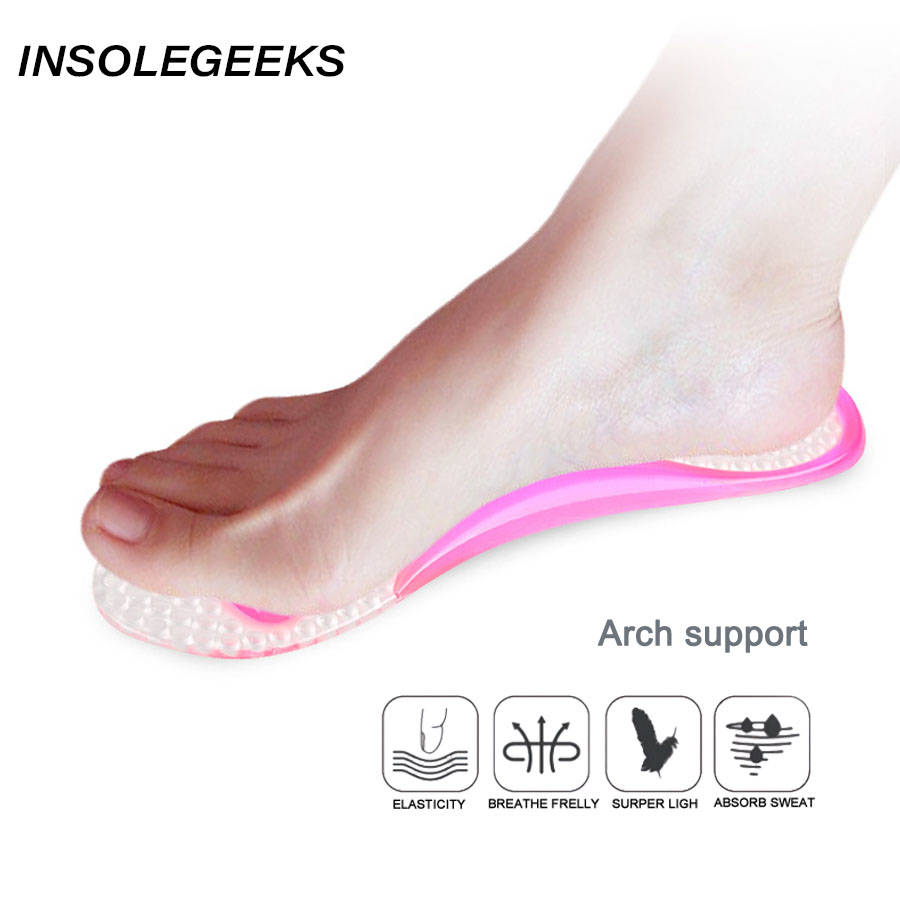 Women Silicone Gel Non Slip length Arch Support feet Massaging Metatarsal Cushion Orthopedic pad Insoles for High Heels Shoes