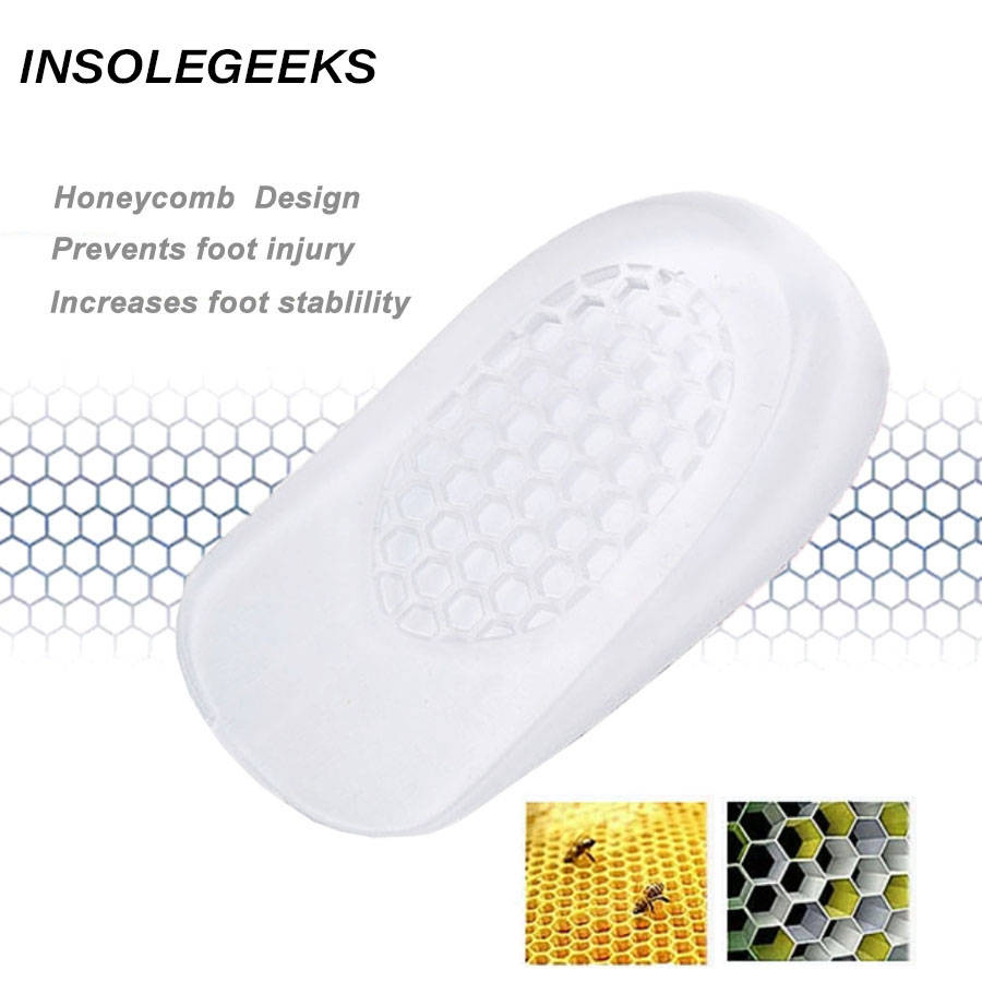 Height Increase Elevator Insoles Pads Soles For Shoes Women Men Silicone Gel Lift Height Increase Shoe Insoles Heel Insert