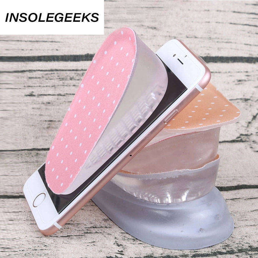 Height Increase Elevator Insoles Pads Soles For Shoes Women Men Silicone Gel Lift Height Increase Shoe Insoles Heel Insert