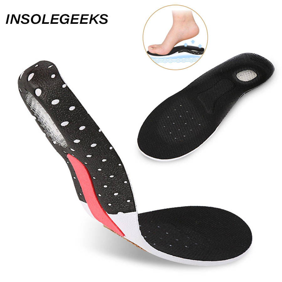 Deodorant Sport Insoles Flat Feet Arch Support Orthotic Insoles Breathable Shoe Pads Inserts Shock Absorbent Foot Pad