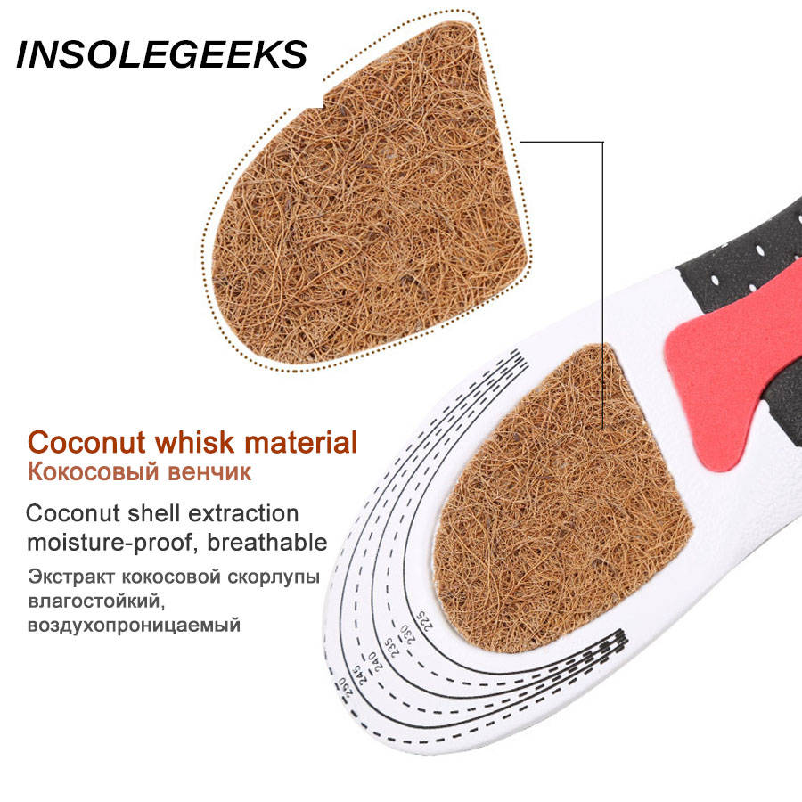 Deodorant Sport Insoles Flat Feet Arch Support Orthotic Insoles Breathable Shoe Pads Inserts Shock Absorbent Foot Pad