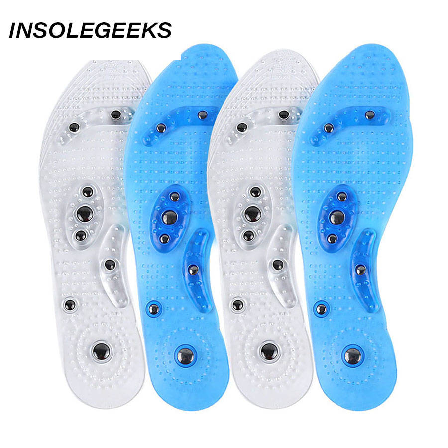 1 Pair Breathable Shoes Pad Massage Insoles Magnetic Acupoint Magnetotherapy Pad Shoes Soles Accessories Inserts