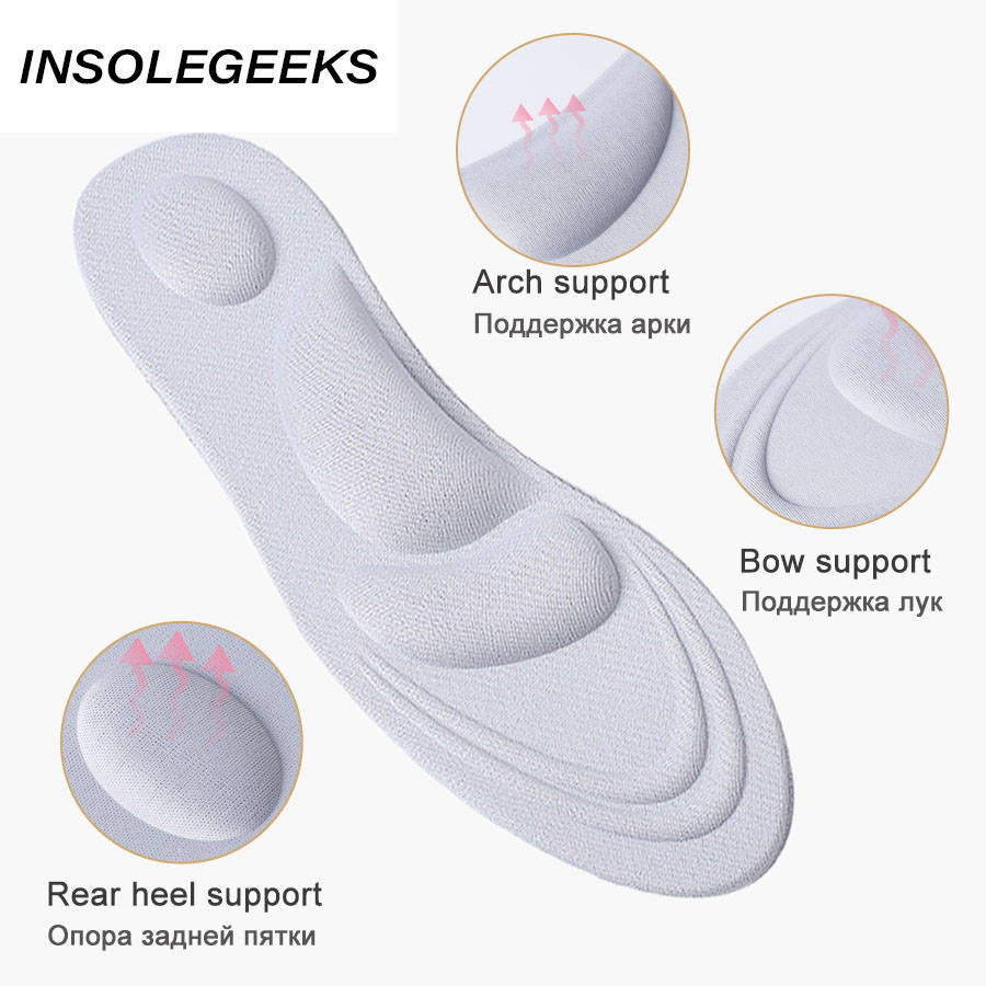 4D Memory Foam Orthotic Insole Arch Support Orthopedic Insoles For Shoes Flat Foot Feet Care Sole Shoe Orthopedic Pads