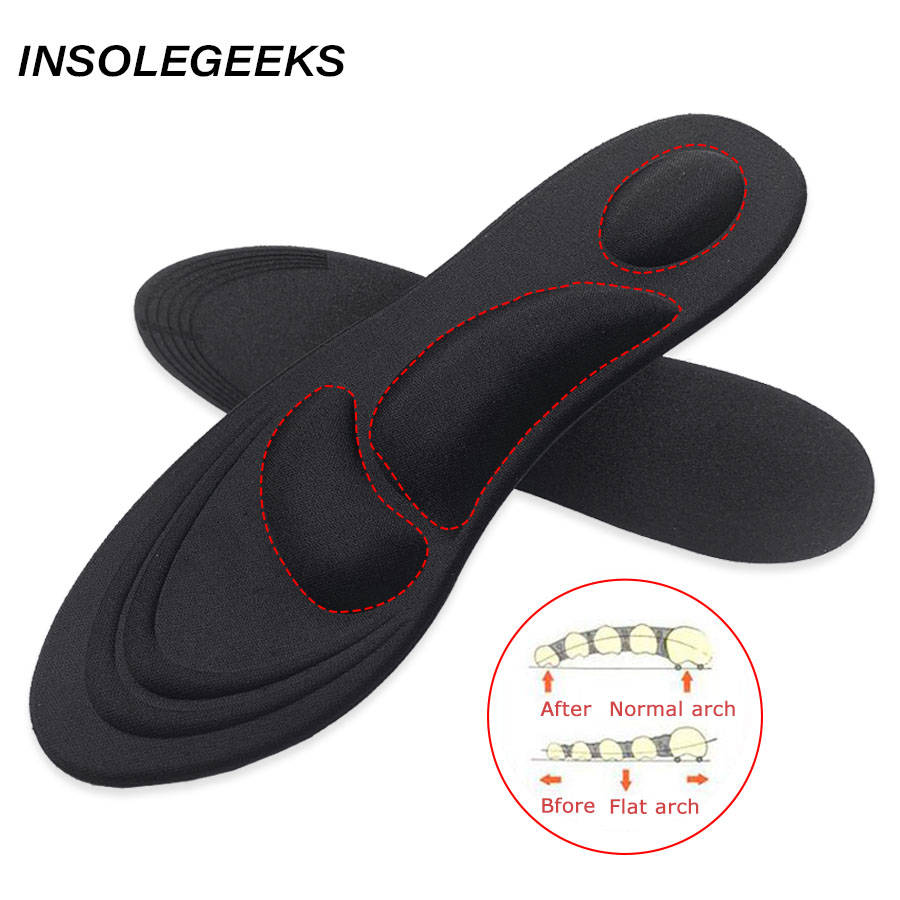 4D Memory Foam Orthotic Insole Arch Support Orthopedic Insoles For Shoes Flat Foot Feet Care Sole Shoe Orthopedic Pads