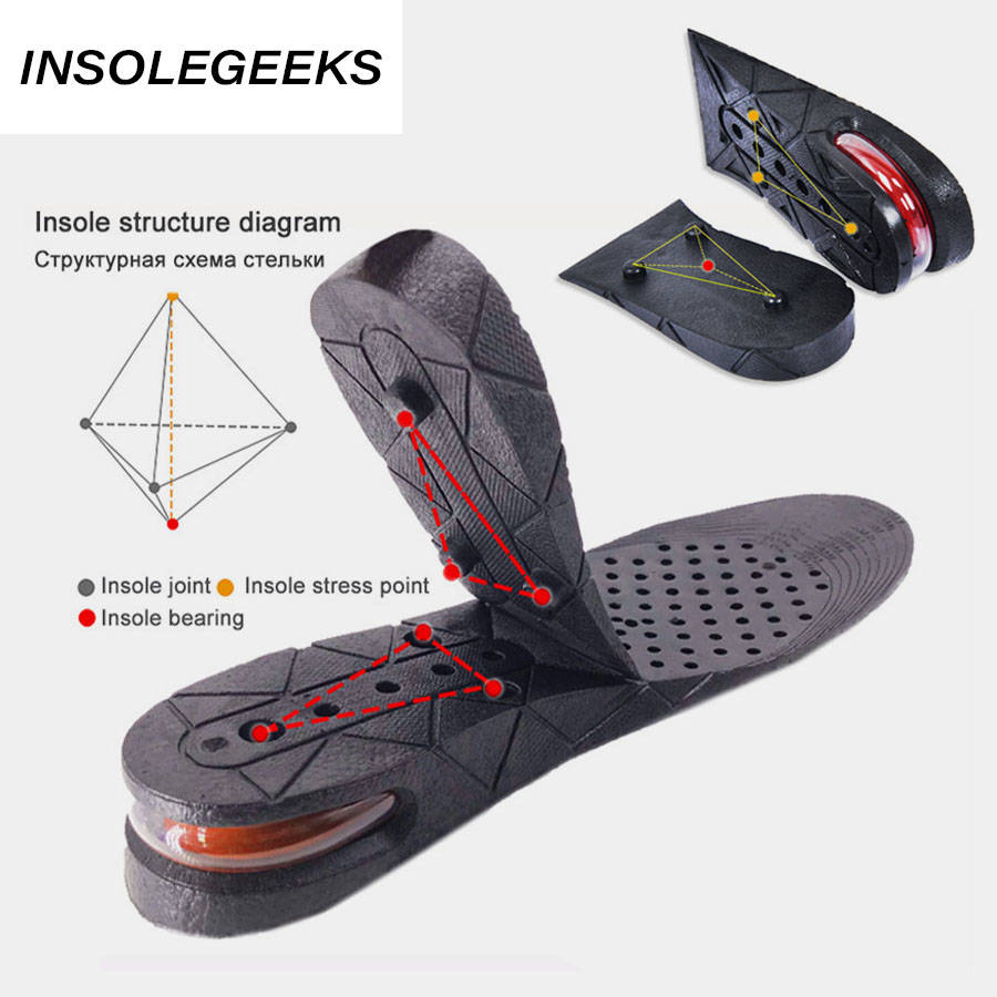 3-9cm Invisible Height Increase Insole Cushion Height Lift Adjustable Cut Shoe Heel Insert Taller Support Absorbant Foot Pad