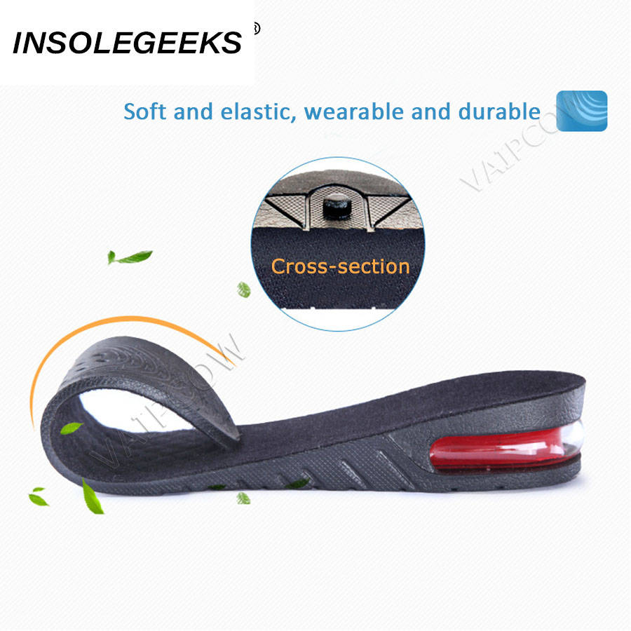 3-9cm Invisible Height Increase Insole Cushion Height Lift Adjustable Cut Shoe Heel Insert Taller Support Absorbant Foot Pad