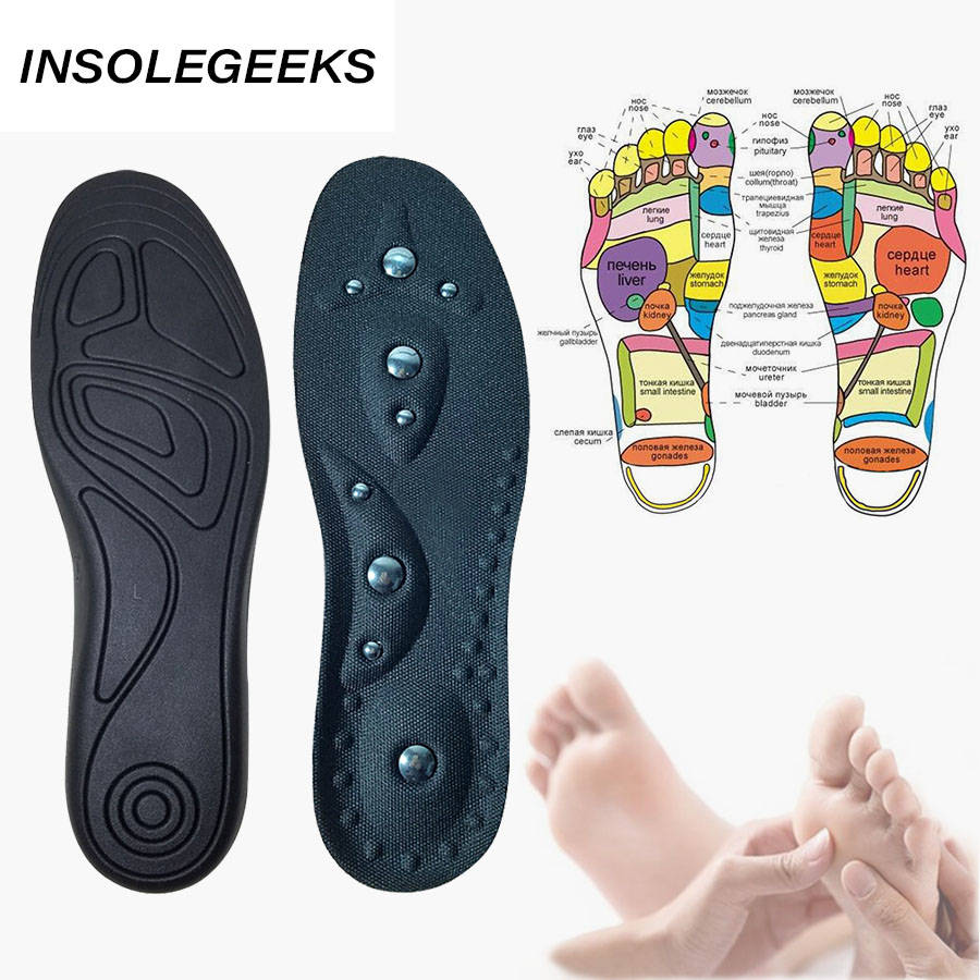 Magnetic Therapy Slimming Insoles for Weight Loss Foot Massage Health Care Shoes Mat Pad Brown Acupuncture Sole Dropshipping