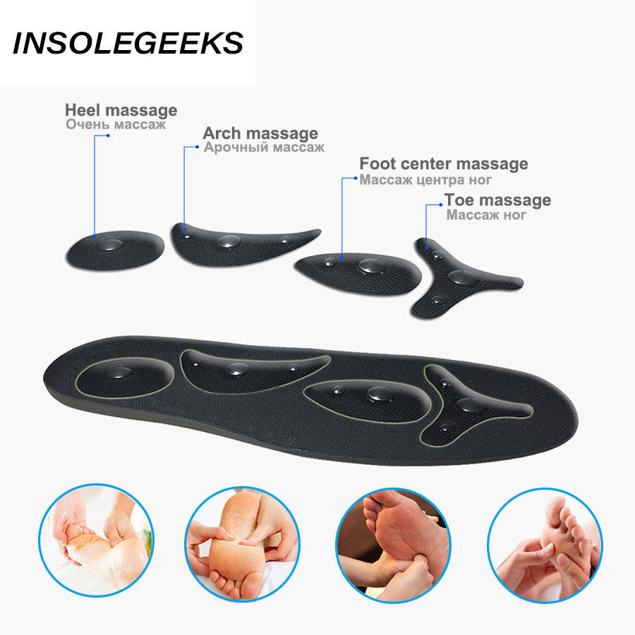 Magnetic Therapy Slimming Insoles for Weight Loss Foot Massage Health Care Shoes Mat Pad Brown Acupuncture Sole Dropshipping