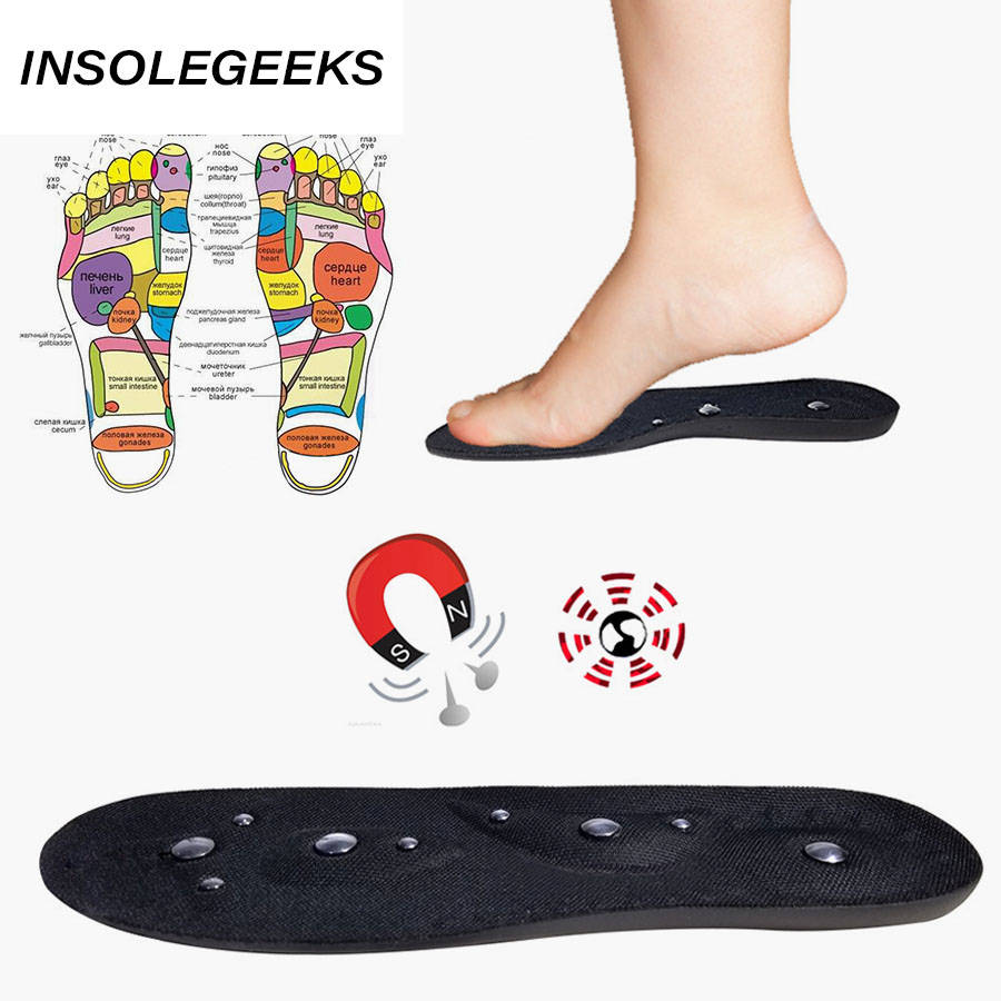 Magnetic Therapy Slimming Insoles for Weight Loss Foot Massage Health Care Shoes Mat Pad Brown Acupuncture Sole Dropshipping